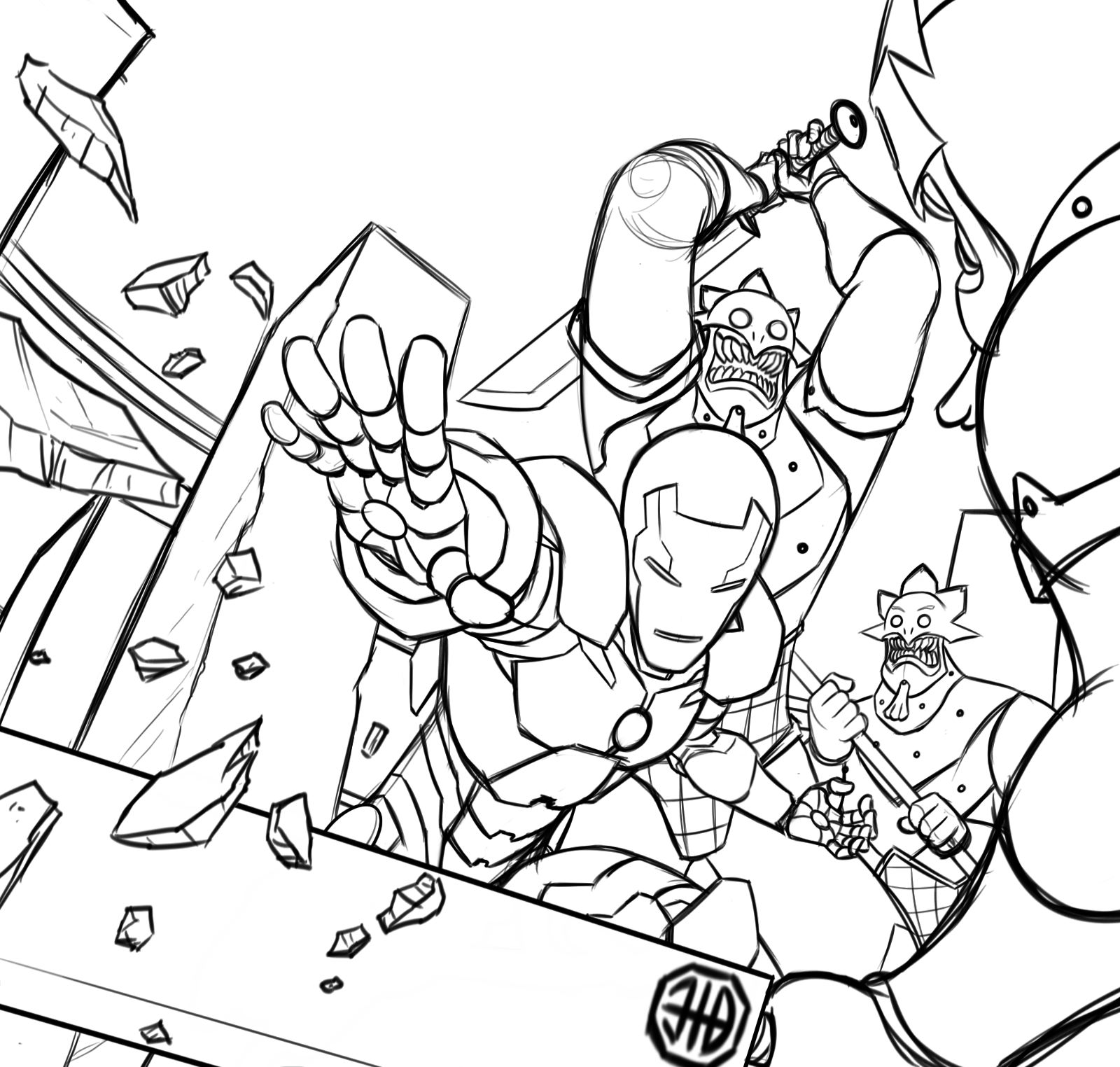 Coloring page: Avengers (Superheroes) #74226 - Free Printable Coloring Pages