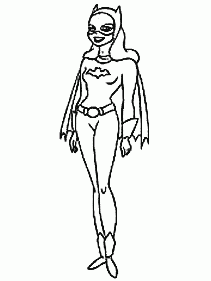 Drawings Batgirl (Superheroes) – Printable coloring pages
