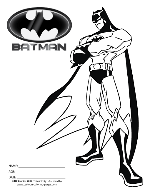 Coloring page: Batman (Superheroes) #76922 - Free Printable Coloring Pages