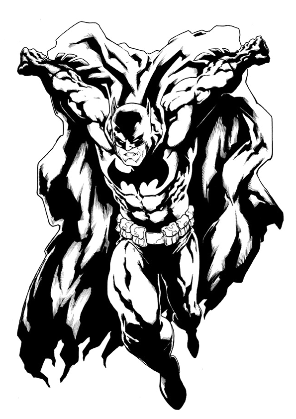 Coloring page: Batman (Superheroes) #77032 - Free Printable Coloring Pages
