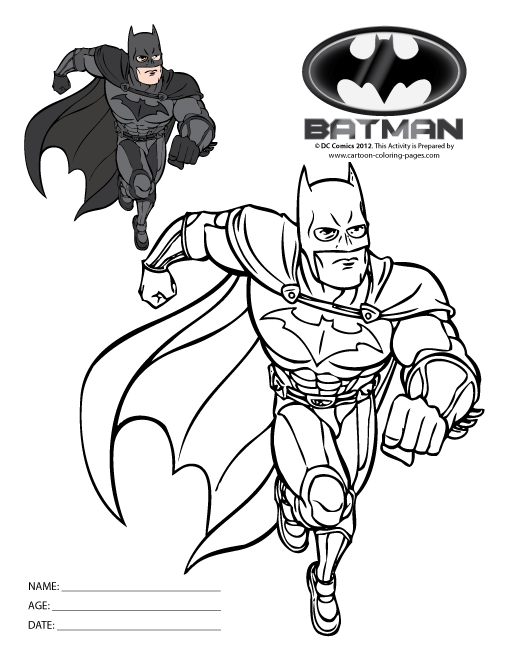 Coloring page: Batman (Superheroes) #77094 - Free Printable Coloring Pages