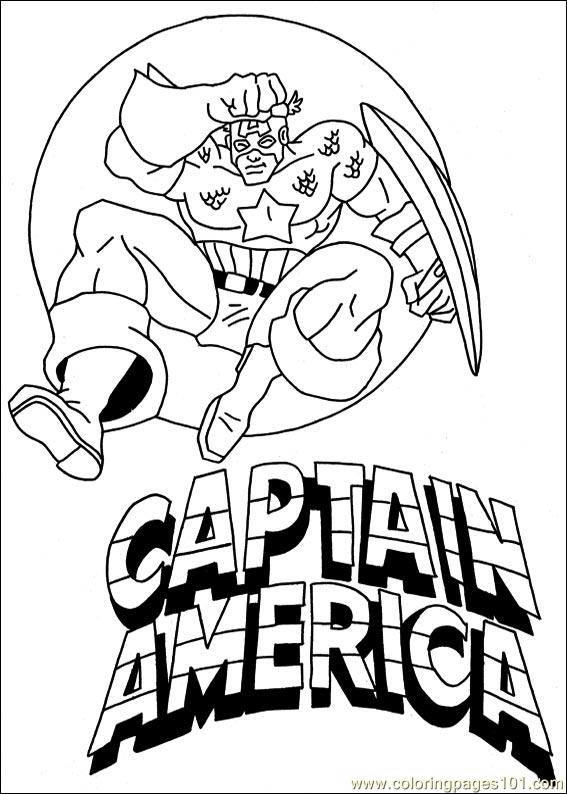 Coloring page: Captain America (Superheroes) #76569 - Free Printable Coloring Pages