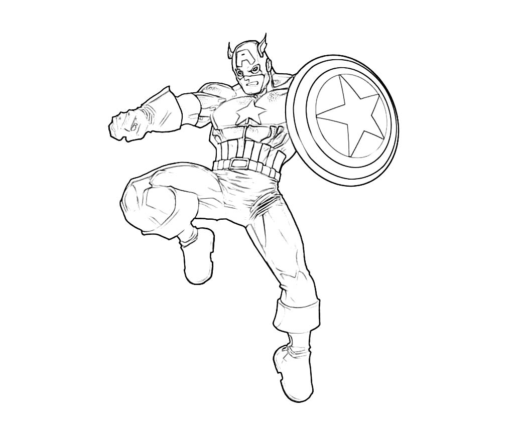 Coloring page: Captain America (Superheroes) #76578 - Free Printable Coloring Pages