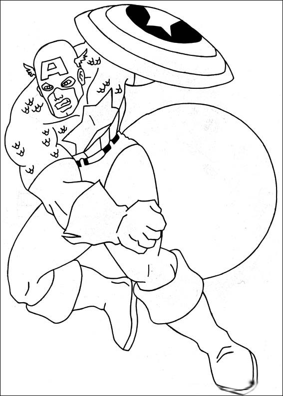 Coloring page: Captain America (Superheroes) #76580 - Free Printable Coloring Pages