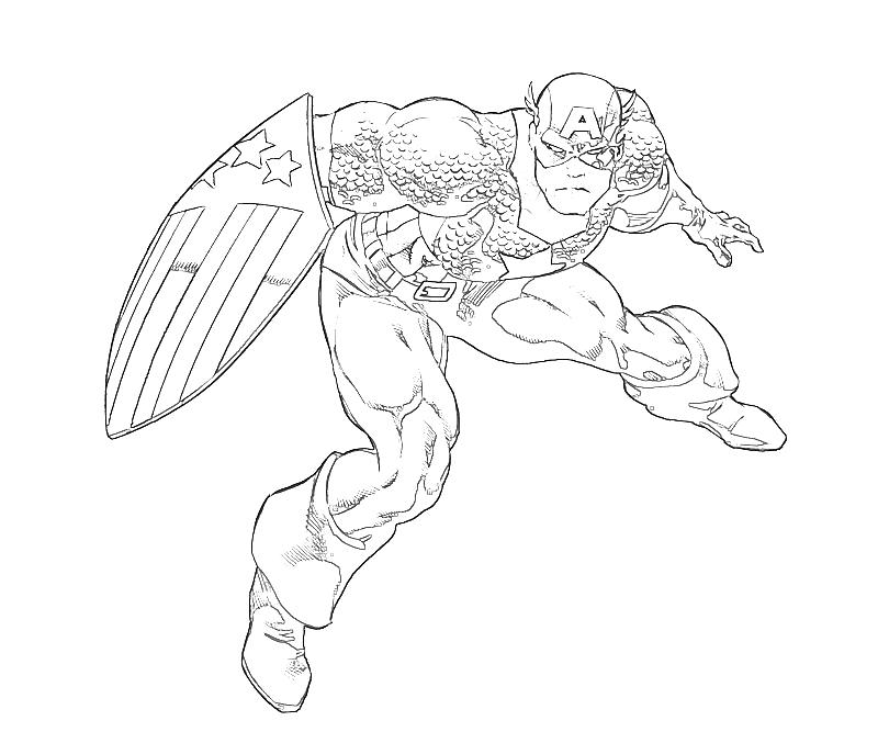 Coloring page: Captain America (Superheroes) #76601 - Free Printable Coloring Pages