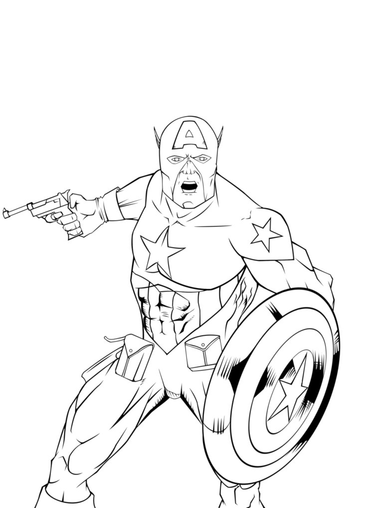 drawing captain america 76602 superheroes printable coloring pages