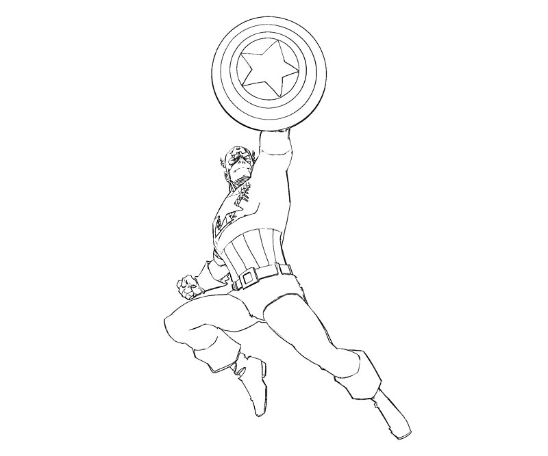 Coloring page: Captain America (Superheroes) #76614 - Free Printable Coloring Pages