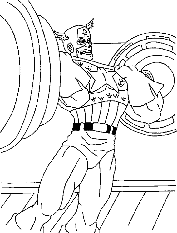 Coloring page: Captain America (Superheroes) #76617 - Free Printable Coloring Pages