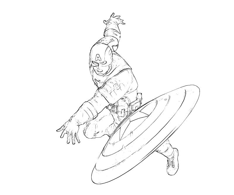 Coloring page: Captain America (Superheroes) #76623 - Free Printable Coloring Pages