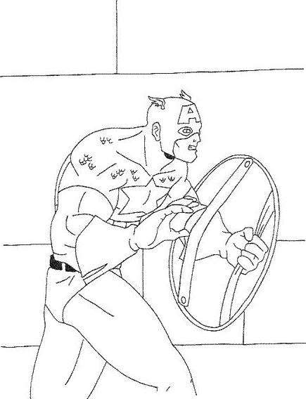 Coloring page: Captain America (Superheroes) #76634 - Free Printable Coloring Pages