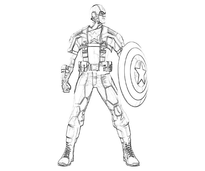 Coloring page: Captain America (Superheroes) #76636 - Free Printable Coloring Pages