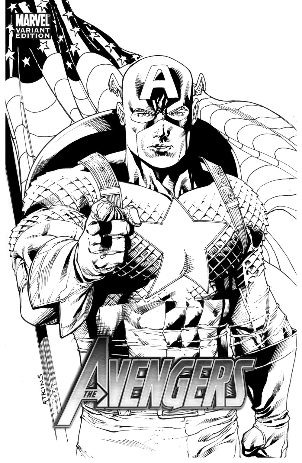 Coloring page: Captain America (Superheroes) #76638 - Free Printable Coloring Pages