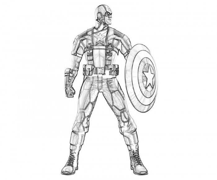 Coloring page: Captain America (Superheroes) #76640 - Free Printable Coloring Pages