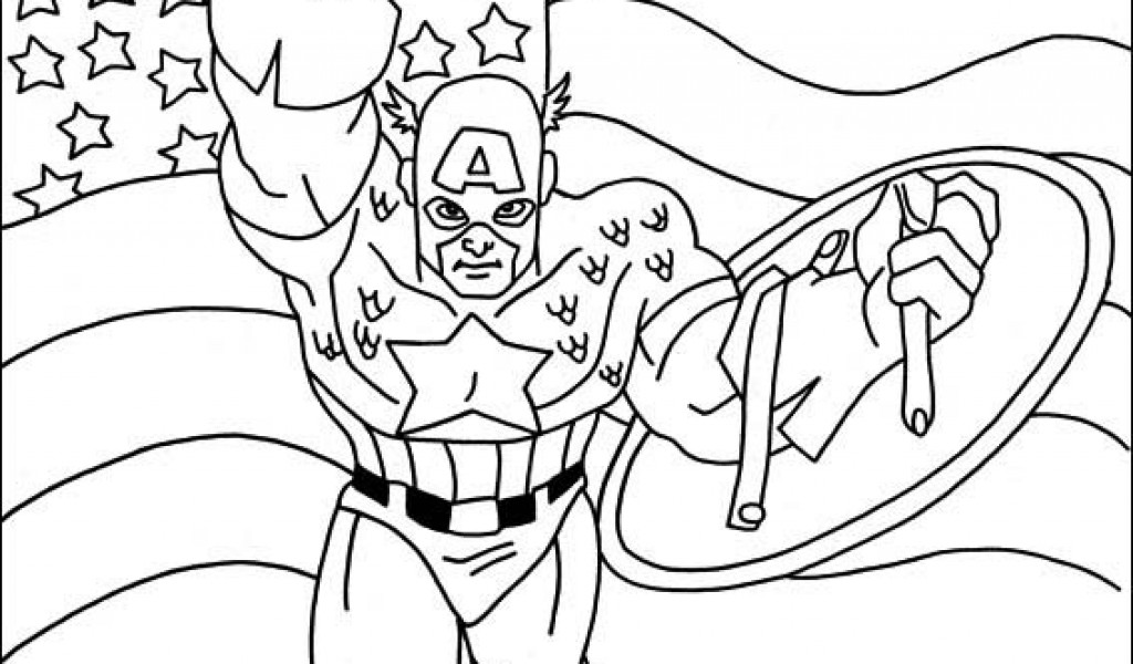 Coloring page: Captain America (Superheroes) #76662 - Free Printable Coloring Pages
