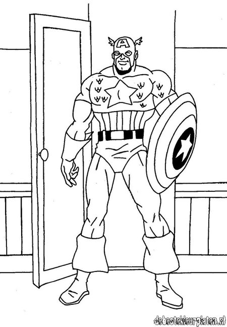 Coloring page: Captain America (Superheroes) #76663 - Free Printable Coloring Pages