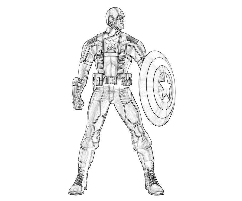 Coloring page: Captain America (Superheroes) #76668 - Free Printable Coloring Pages