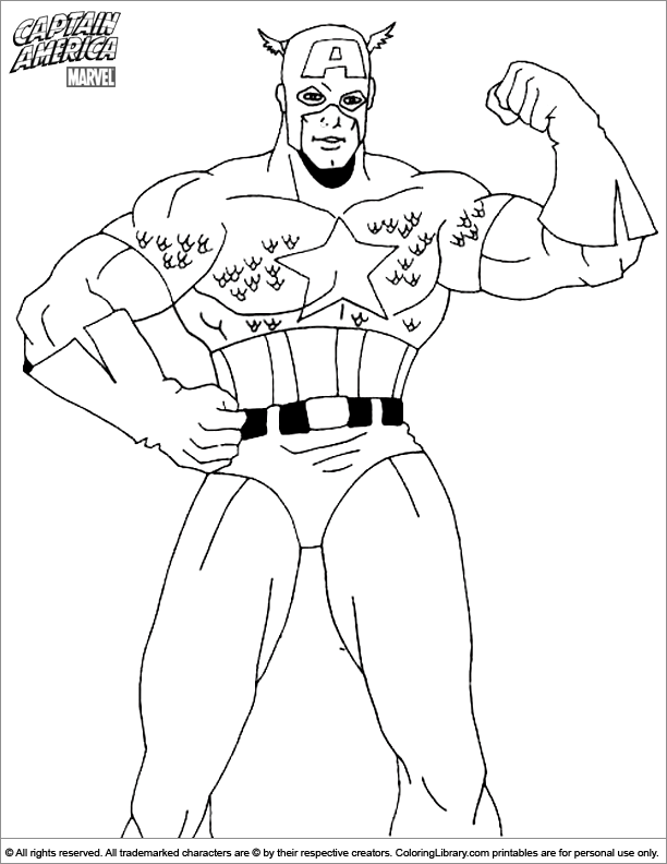 Coloring page: Captain America (Superheroes) #76678 - Free Printable Coloring Pages