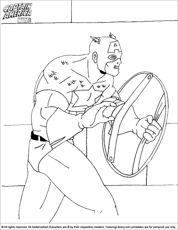 Coloring page: Captain America (Superheroes) #76679 - Free Printable Coloring Pages