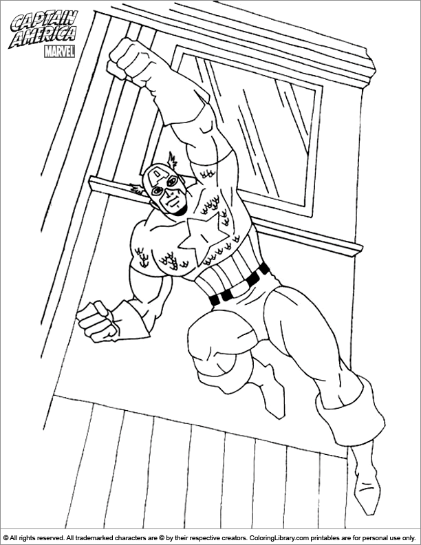 Coloring page: Captain America (Superheroes) #76691 - Free Printable Coloring Pages