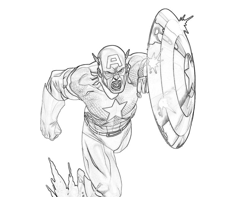 Coloring page: Captain America (Superheroes) #76694 - Free Printable Coloring Pages