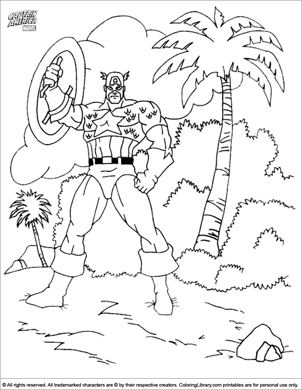 Coloring page: Captain America (Superheroes) #76702 - Free Printable Coloring Pages