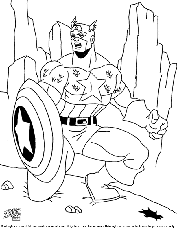 Coloring page: Captain America (Superheroes) #76706 - Free Printable Coloring Pages