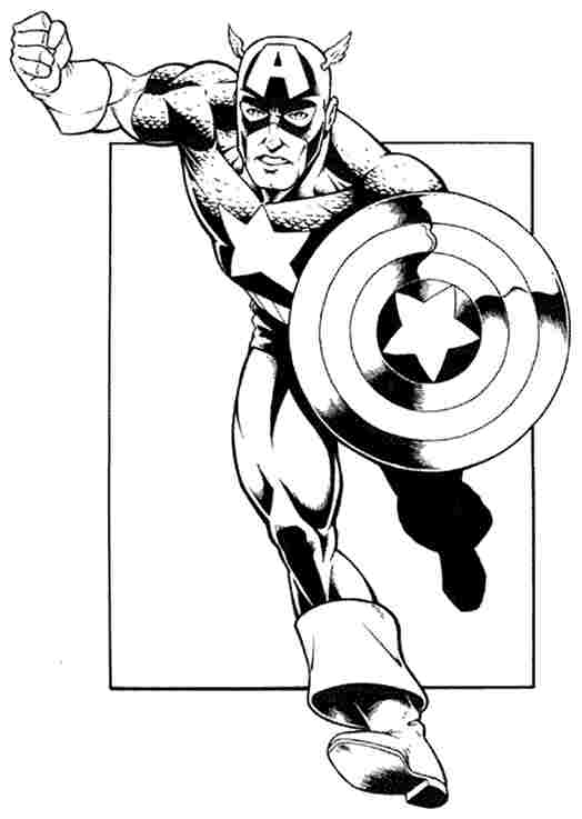 Coloring page: Captain America (Superheroes) #76709 - Free Printable Coloring Pages