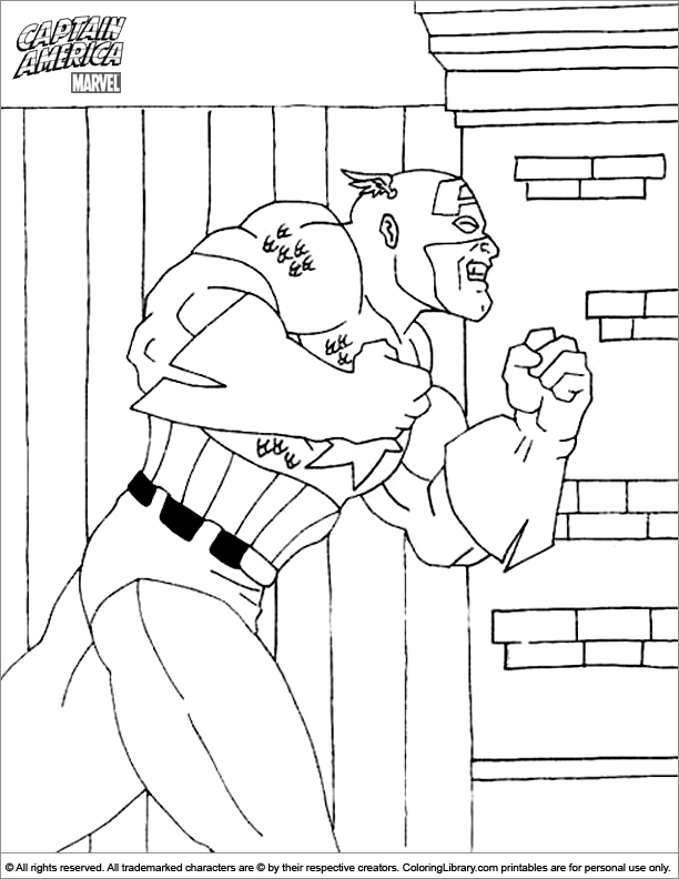 Coloring page: Captain America (Superheroes) #76716 - Free Printable Coloring Pages