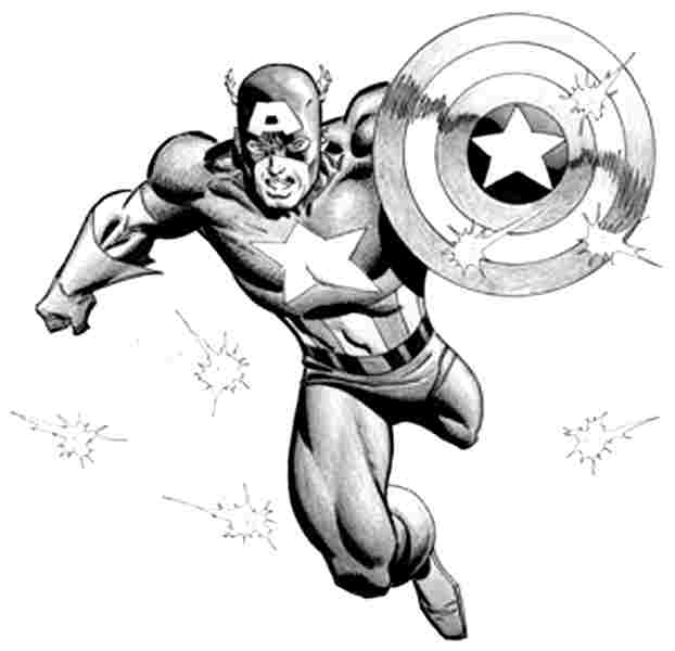 Coloring page: Captain America (Superheroes) #76731 - Free Printable Coloring Pages
