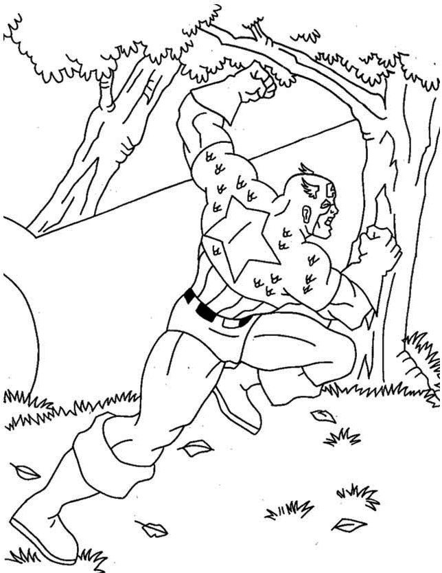 Coloring page: Captain America (Superheroes) #76734 - Free Printable Coloring Pages