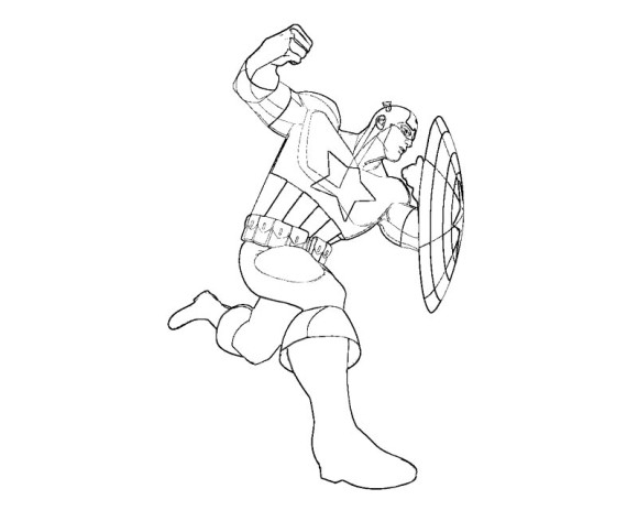 Coloring page: Captain America (Superheroes) #76754 - Free Printable Coloring Pages