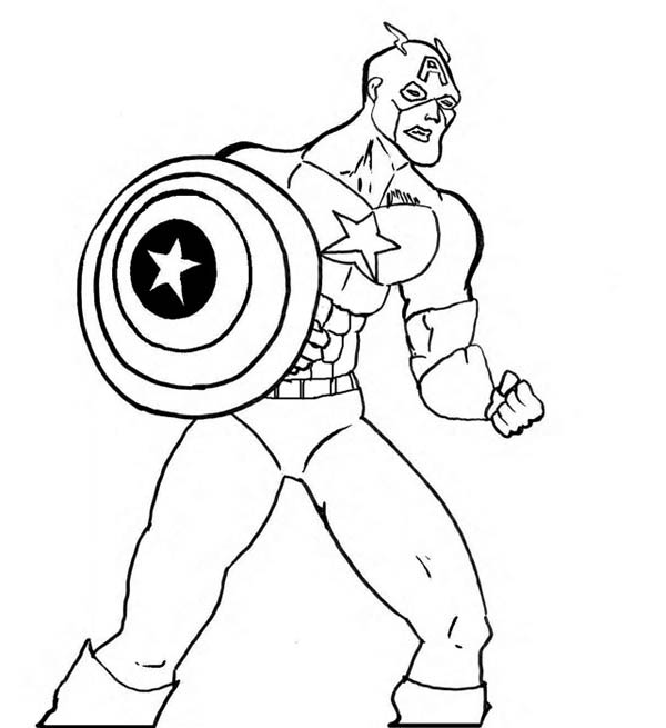 Coloring page: Captain America (Superheroes) #76760 - Free Printable Coloring Pages