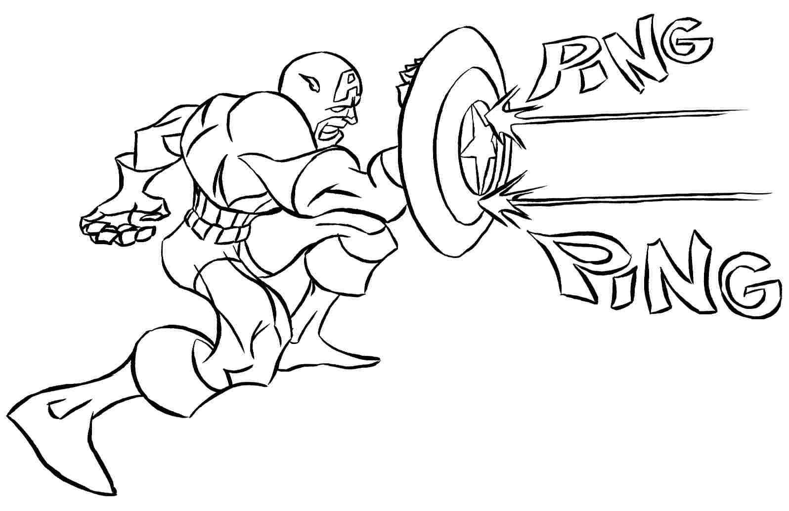 Coloring page: Captain America (Superheroes) #76779 - Free Printable Coloring Pages