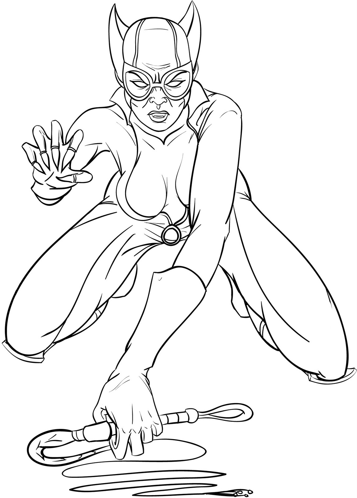 Coloring page: Catwoman (Superheroes) #78045 - Free Printable Coloring Pages