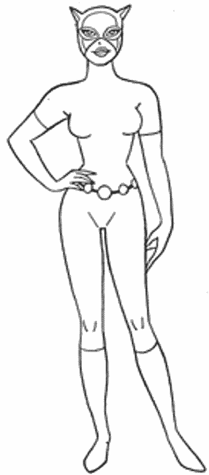 Coloring page: Catwoman (Superheroes) #78046 - Free Printable Coloring Pages