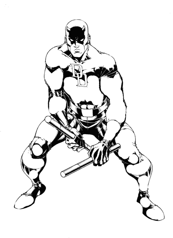 Coloring page: Daredevil (Superheroes) #78207 - Free Printable Coloring Pages