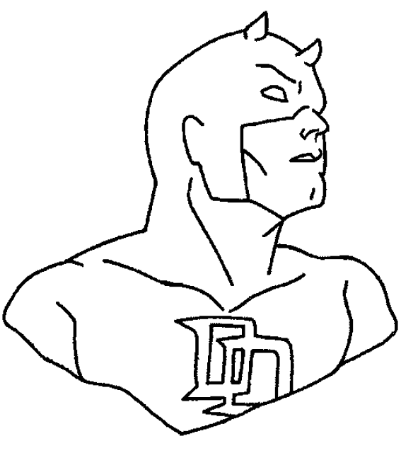 Coloring page: Daredevil (Superheroes) #78208 - Free Printable Coloring Pages