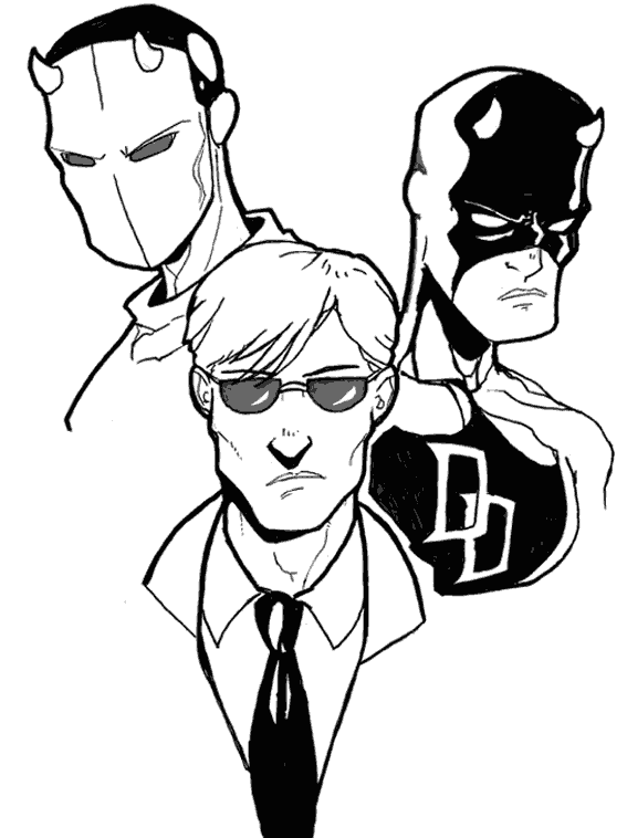 Coloring page: Daredevil (Superheroes) #78215 - Free Printable Coloring Pages