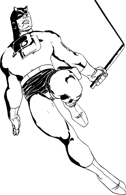 Coloring page: Daredevil (Superheroes) #78220 - Free Printable Coloring Pages
