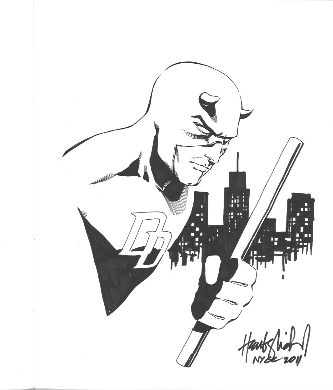 Coloring page: Daredevil (Superheroes) #78225 - Free Printable Coloring Pages