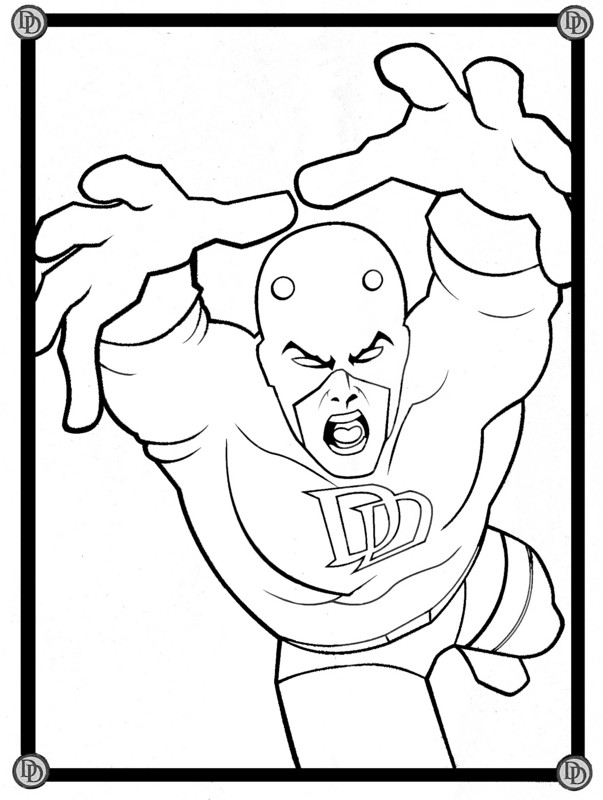 Coloring page: Daredevil (Superheroes) #78226 - Free Printable Coloring Pages