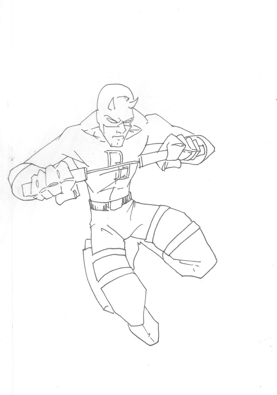 Drawings Daredevil (Superheroes) – Printable coloring pages