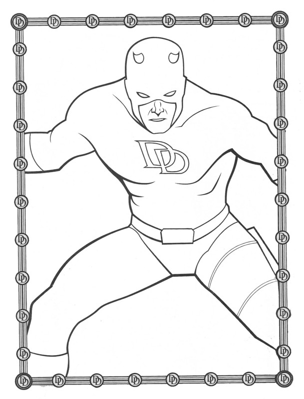 Coloring page: Daredevil (Superheroes) #78233 - Free Printable Coloring Pages