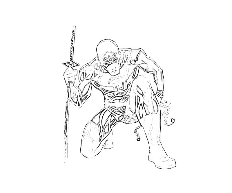 Coloring page: Daredevil (Superheroes) #78317 - Free Printable Coloring Pages