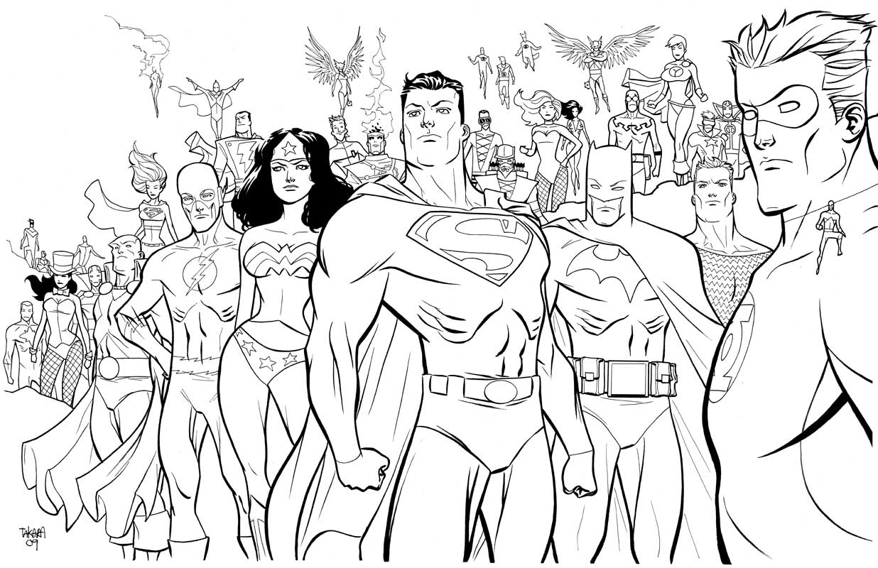 Drawings DC Comics Super Heroes Superheroes – Printable coloring ...