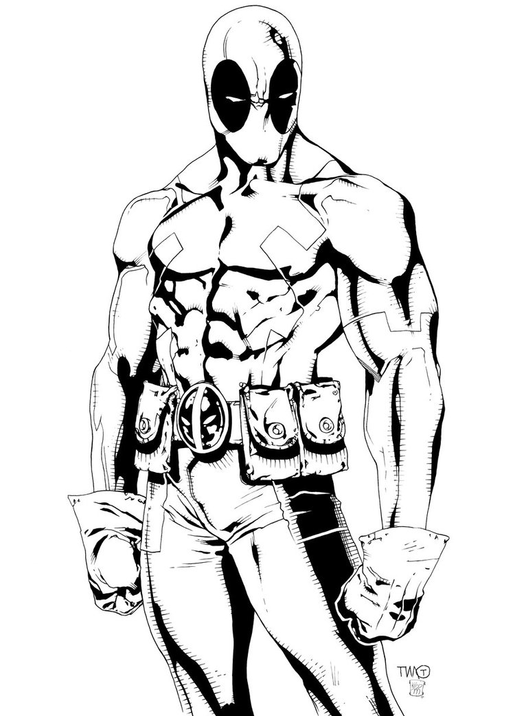 Coloring page: Deadpool (Superheroes) #82824 - Free Printable Coloring Pages