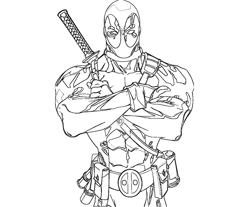 Coloring page: Deadpool (Superheroes) #82826 - Free Printable Coloring Pages