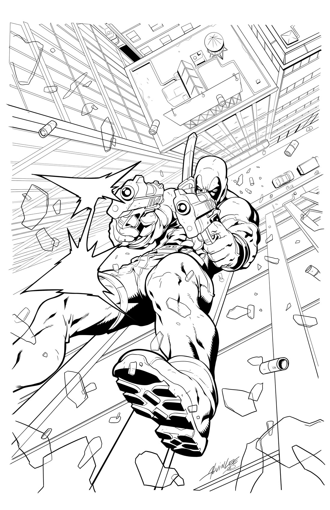 Coloring page: Deadpool (Superheroes) #82835 - Free Printable Coloring Pages