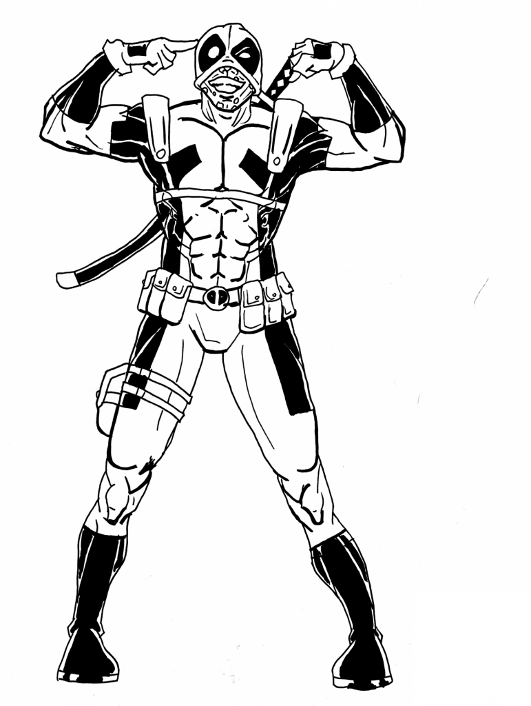 Coloring page: Deadpool (Superheroes) #82837 - Free Printable Coloring Pages