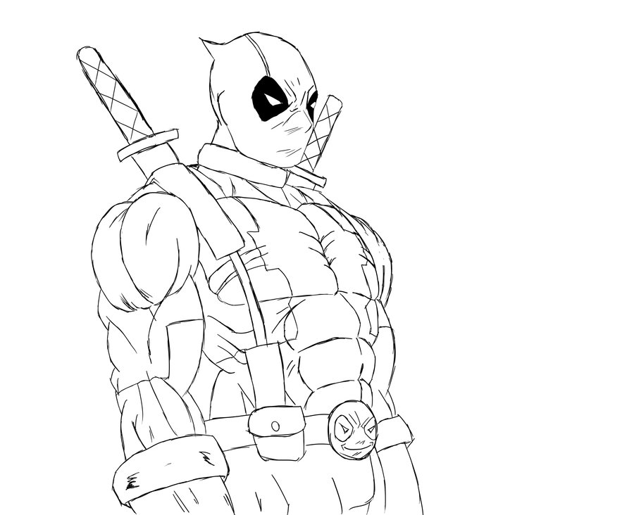Coloring page: Deadpool (Superheroes) #82838 - Free Printable Coloring Pages